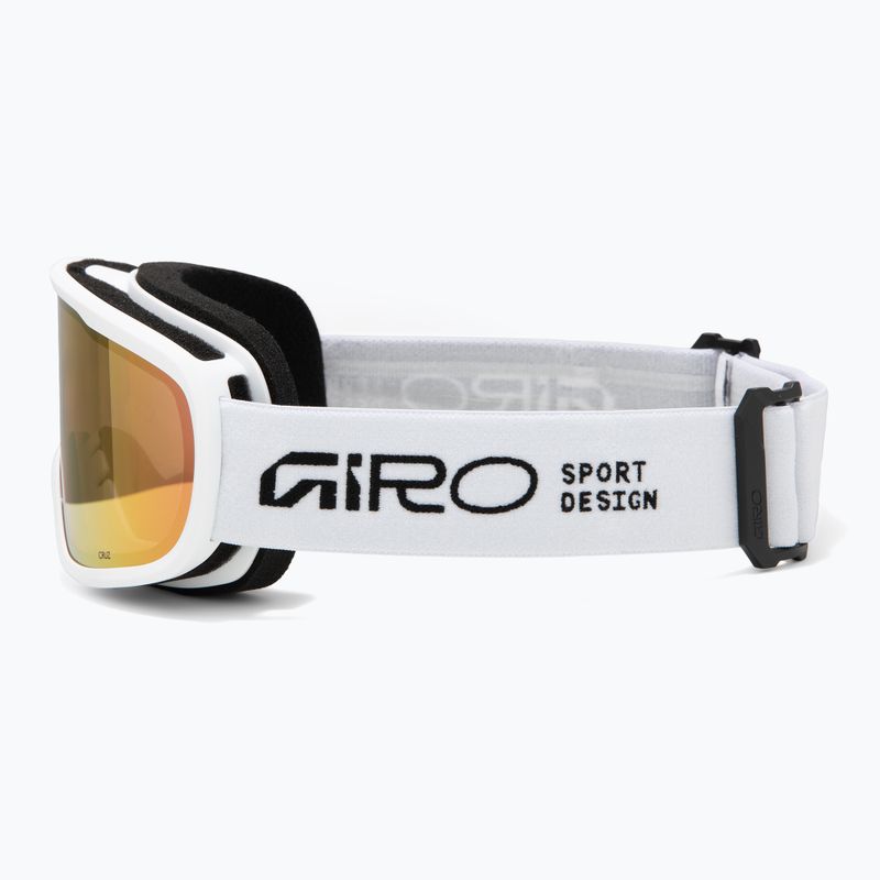 Ochleari de schi Giro Cruz white stacked/amber pink 4