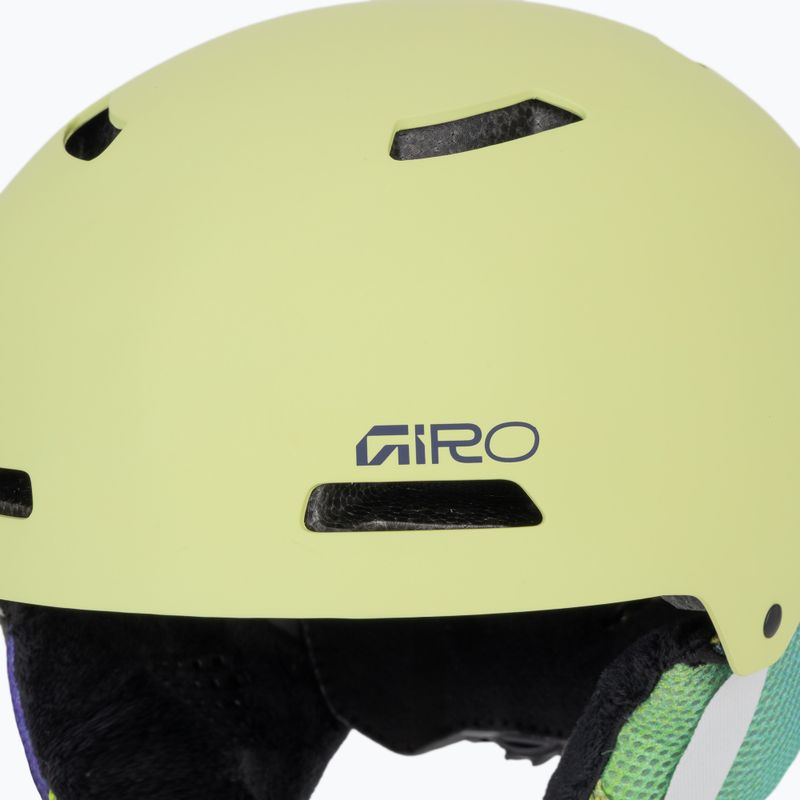 Cască de schi pentru copii Giro Crue matte fluorescent green 7