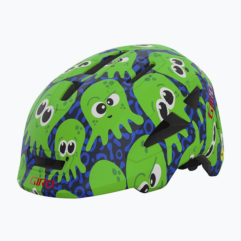 Cască de bicicletă pentru copii Giro Scamp II matte midnight/bright green Inked