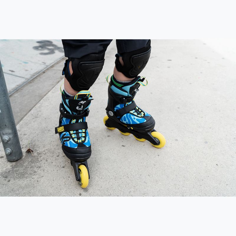 Patine cu rotile pentru copii K2 Raider Pro albastru/galben 5