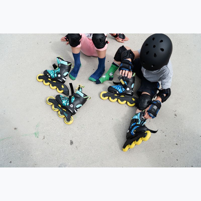 Patine cu rotile pentru copii K2 Raider Pro albastru/galben 7