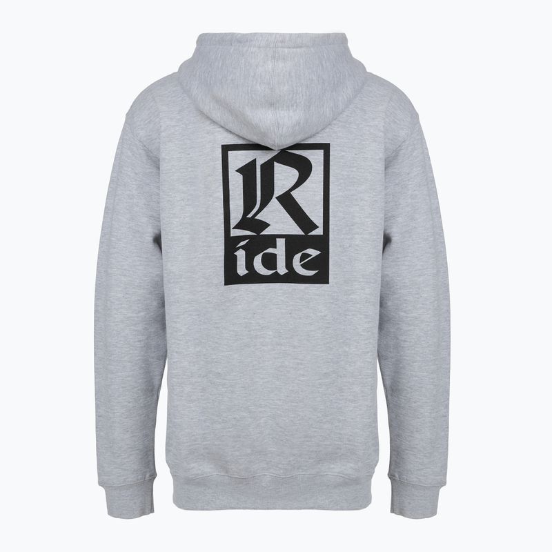Hanorac pentru bărbați RIDE Old English Hoody heather grey 2