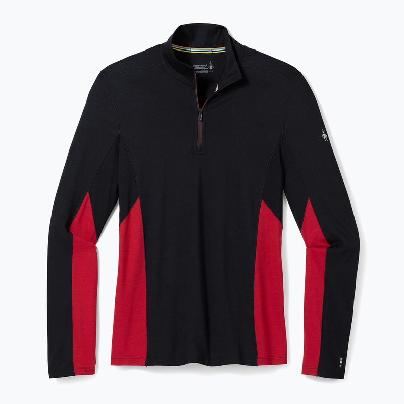 Bluză termică pentru bărbați Smartwool Merino Sport 1/4 Zip black/rythmic red 4