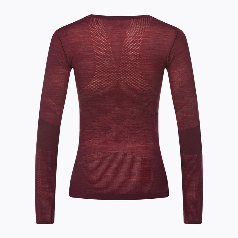 Bluză termică pentru femei Smartwool Intraknit Merino 200 Crew black cherry 2