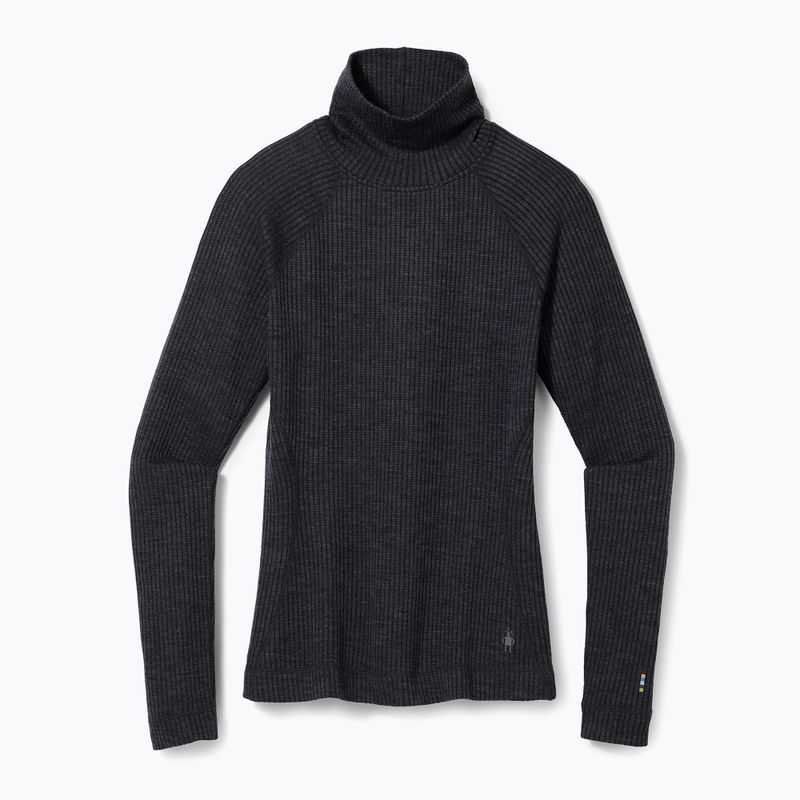 Bluză termică pentru femei Smartwool Thermal Merino Rib Turtleneck charcoal heather 4