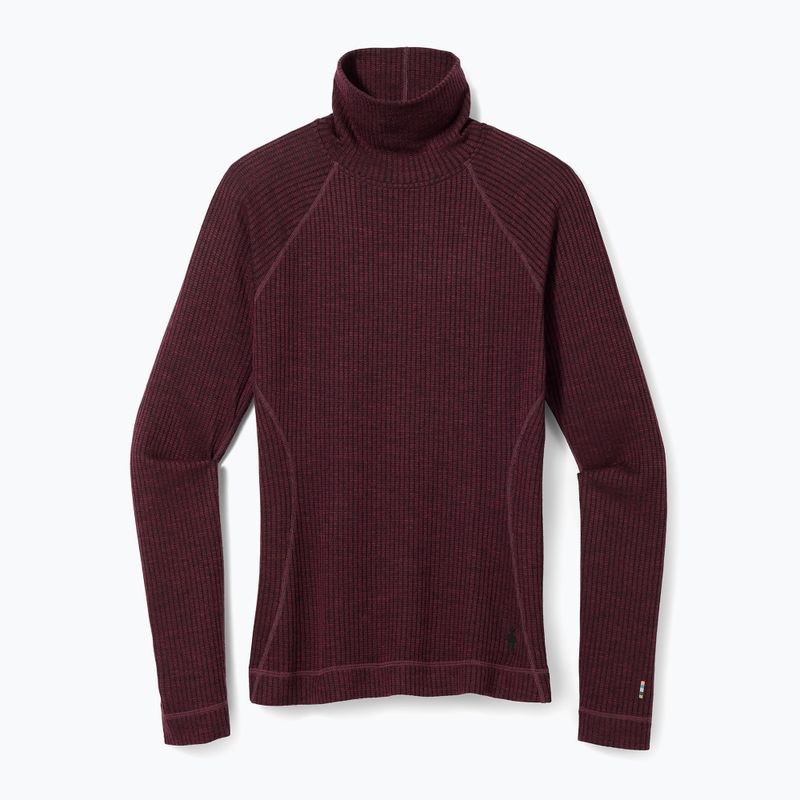 Bluză termică damă Smartwool Thermal Merino Rib Turtleneck black cherry heather 4