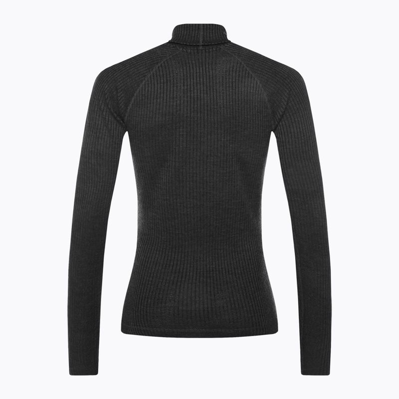Bluză termică pentru femei Smartwool Thermal Merino Rib Turtleneck charcoal heather 2