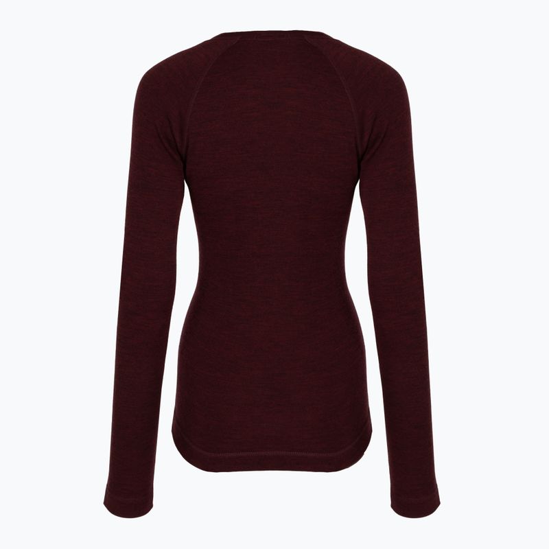 Longsleeve termoactiv pentru femei Smartwool Classic Thermal Merino Base Layer Crew Boxed black cherry heather 2