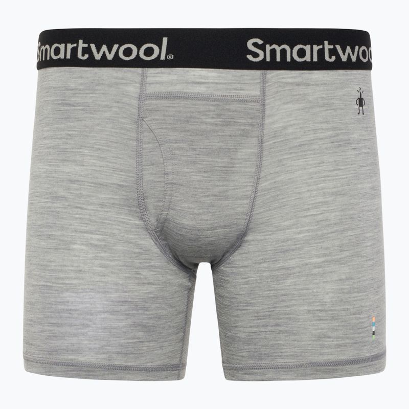 Boxeri termoactivi pentru bărbați Smartwool Merino Boxer Brief light gray heather