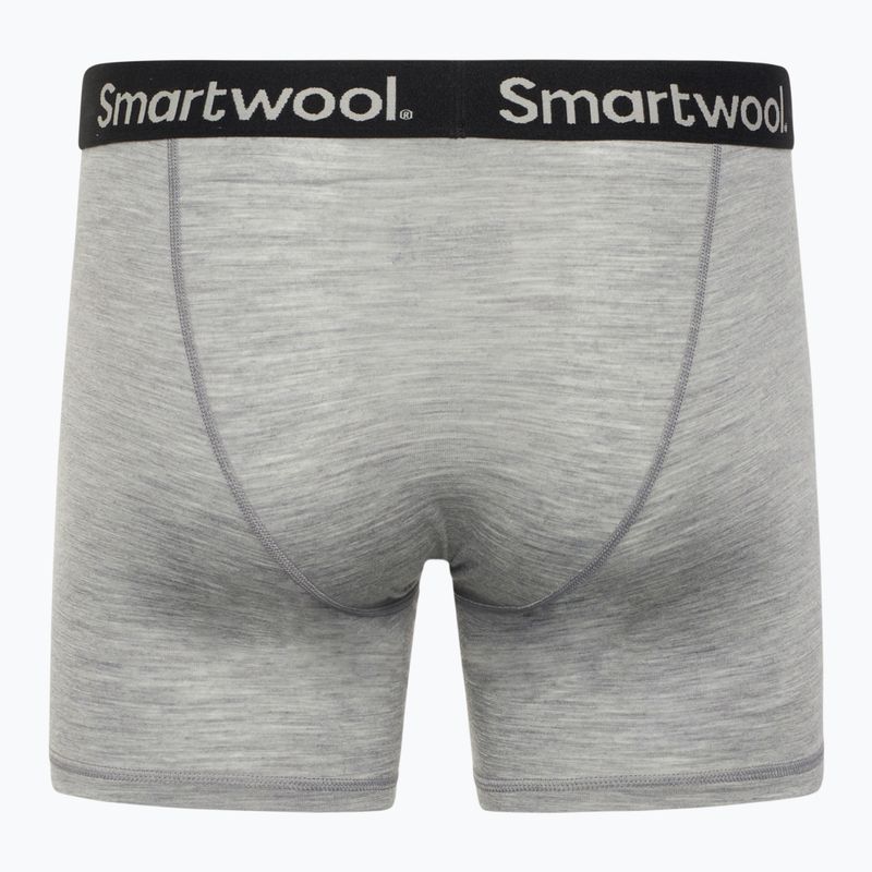 Boxeri termoactivi pentru bărbați Smartwool Merino Boxer Brief light gray heather 2