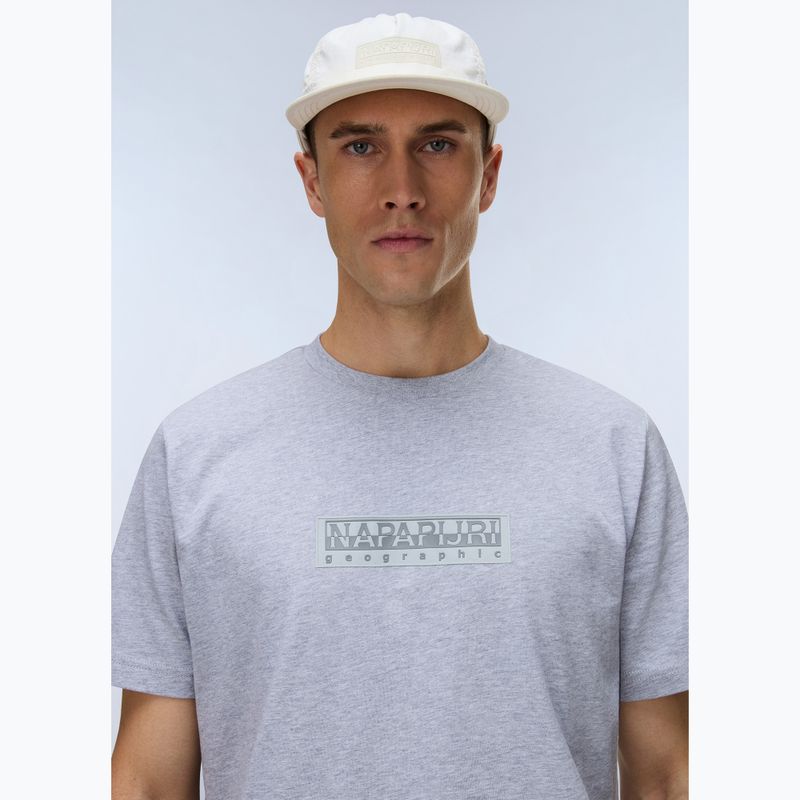 Tricou pentru bărbați Napapijri S-Box Logo light grey melange 3