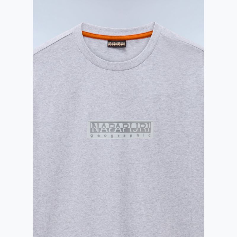 Tricou pentru bărbați Napapijri S-Box Logo light grey melange 6