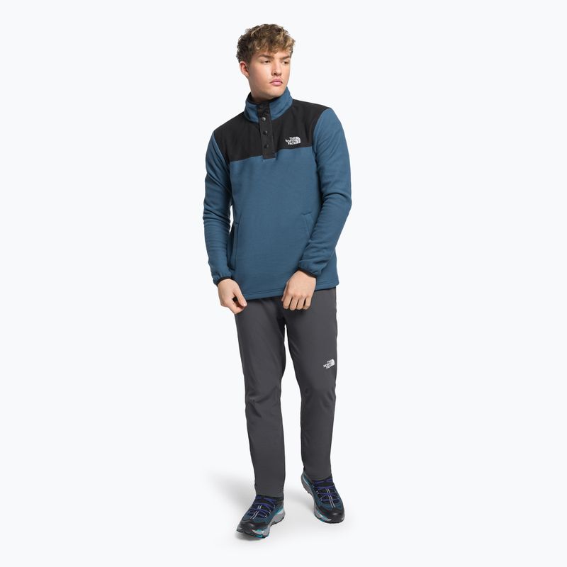 Hanorac pentru bărbați The North Face Homesafe Homesafe Snap Neck Fleece Pulover albastru NF0A55HMMPF1 2