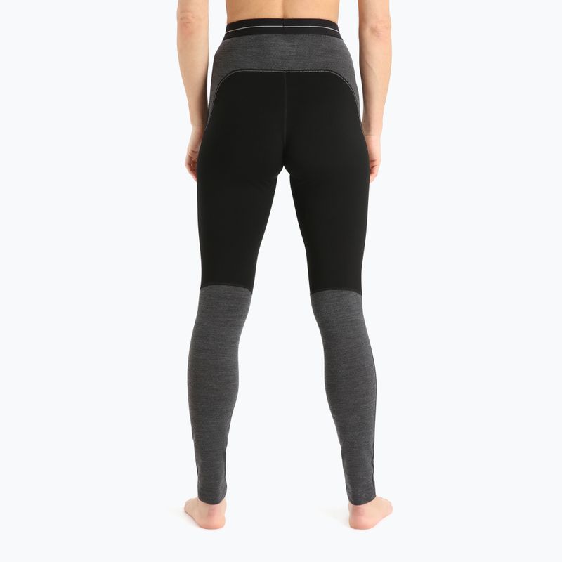Pantaloni termici pentru femei Icebreaker ZoneKnit 200 001 negru/gri IB0A56HE0911 3