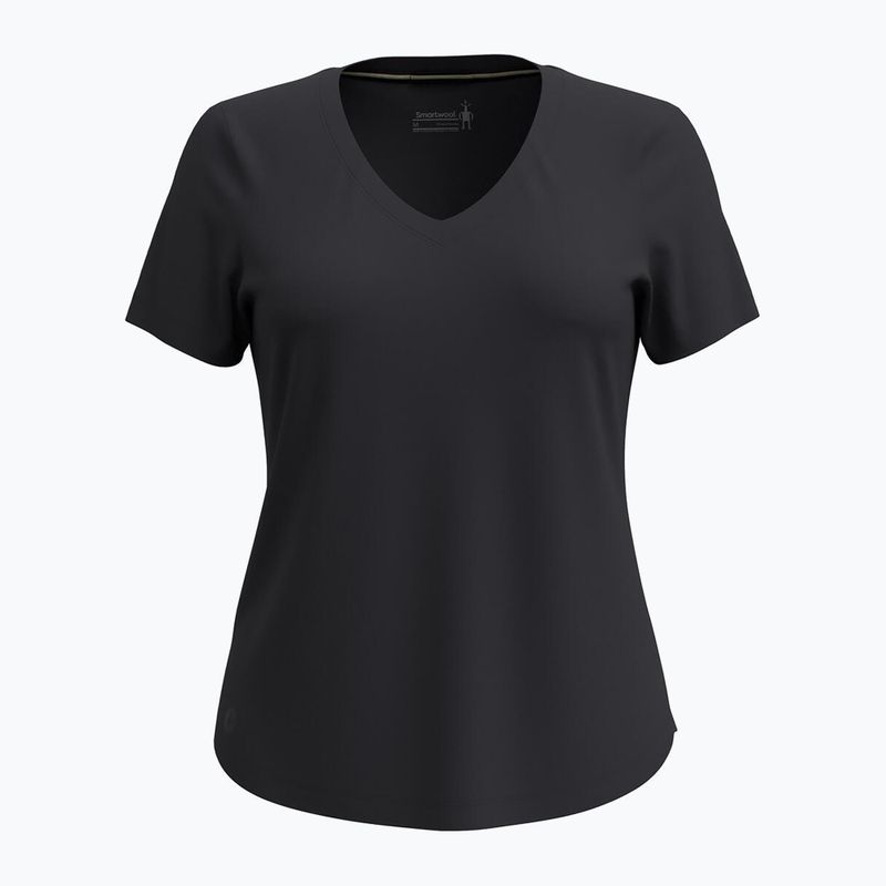 Tricou de trekking pentru femei Smartwool Active Ultralite V-Neck black