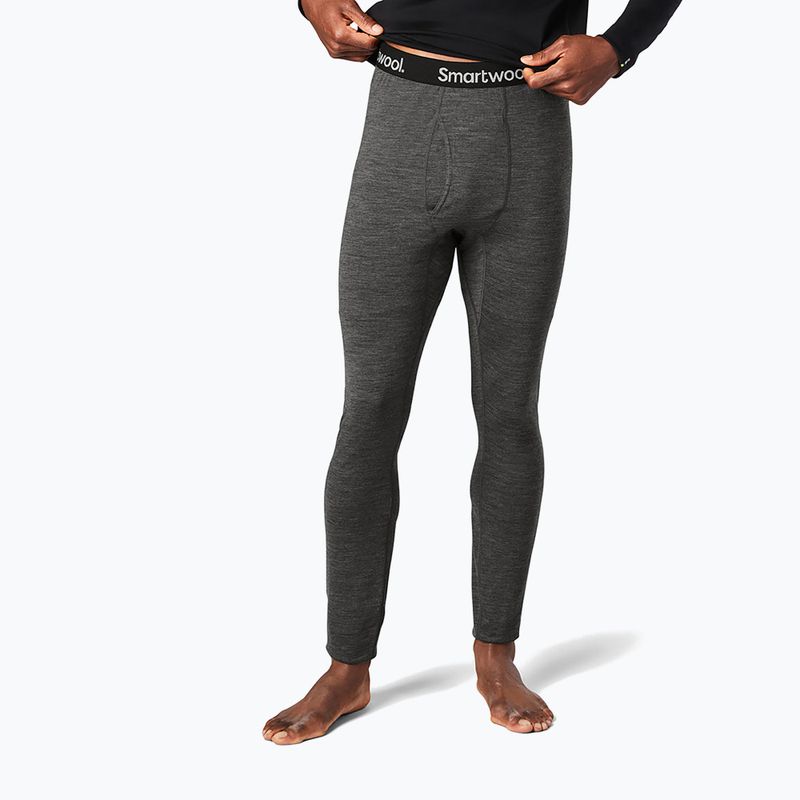 Pantaloni termici Smartwool Merino Baselayer Bottom pentru femei Smartwool Merino Baselayer Boxed iron heather heather thermal pants