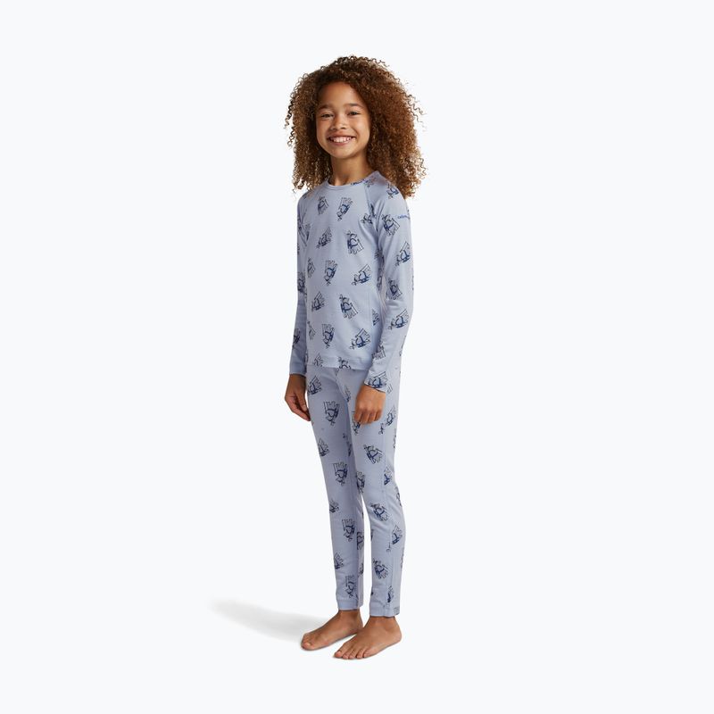 Pantaloni termoactivi pentru copii icebreaker Merino 200 Oasis Bear Tour zinc blue/aop 4