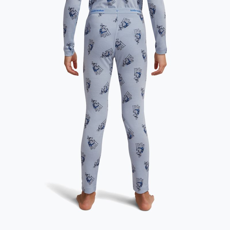 Pantaloni termoactivi pentru copii icebreaker Merino 200 Oasis Bear Tour zinc blue/aop 5