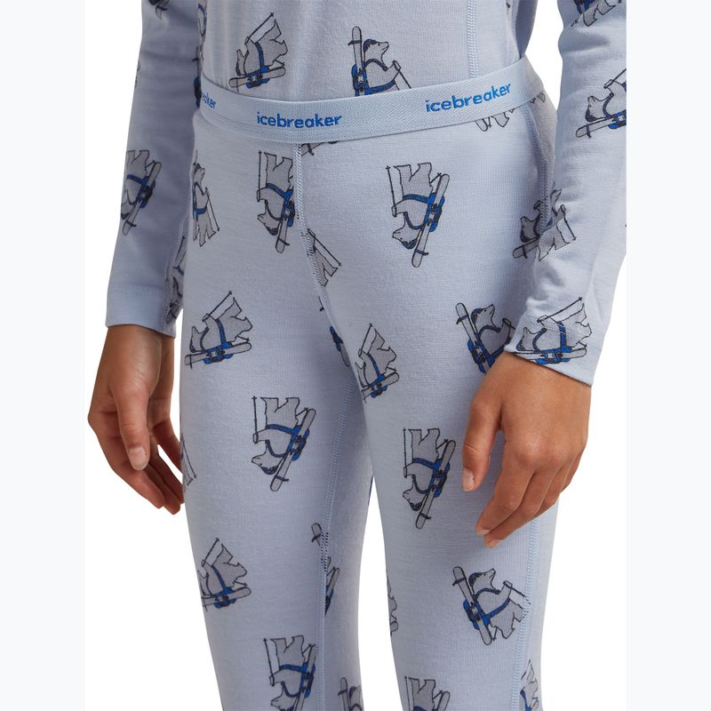 Pantaloni termoactivi pentru copii icebreaker Merino 200 Oasis Bear Tour zinc blue/aop 6