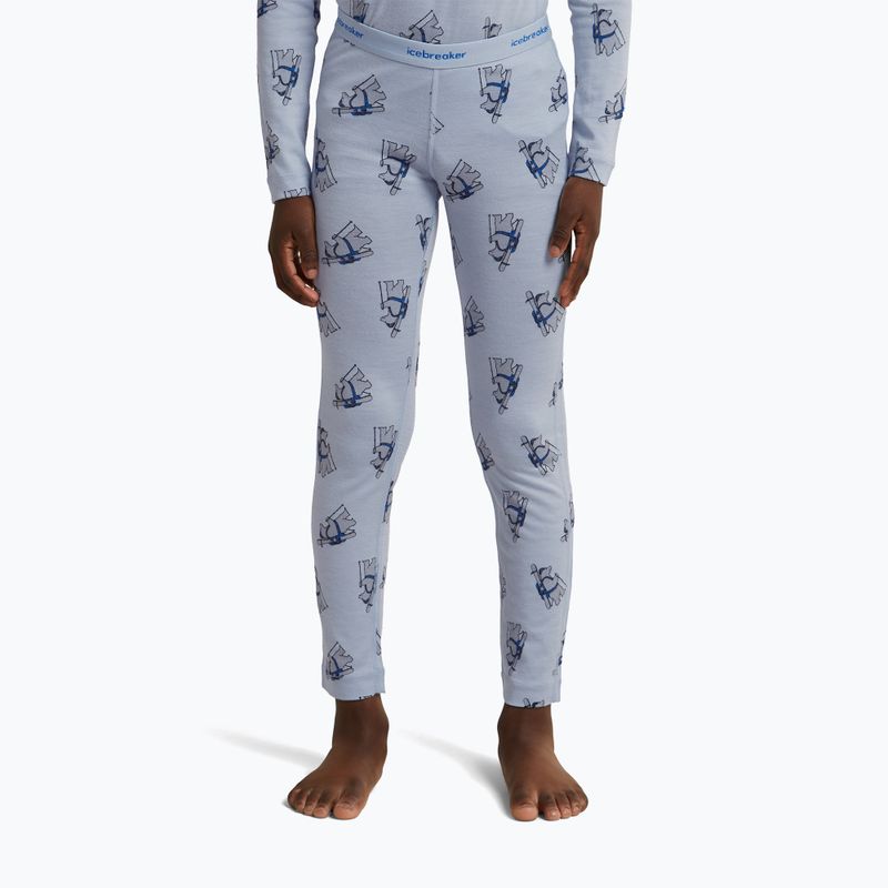 Pantaloni termoactivi pentru copii icebreaker Merino 200 Oasis Bear Tour zinc blue/aop 7