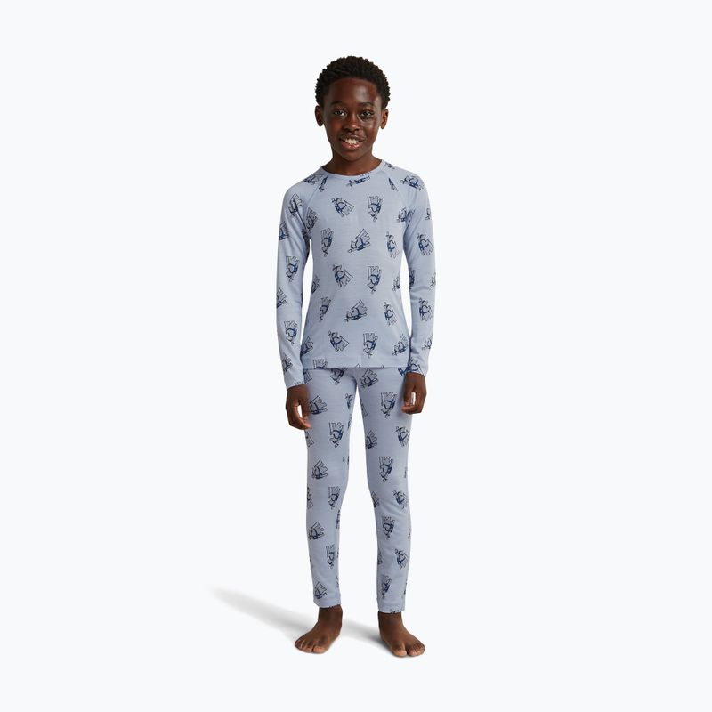 Pantaloni termoactivi pentru copii icebreaker Merino 200 Oasis Bear Tour zinc blue/aop 8