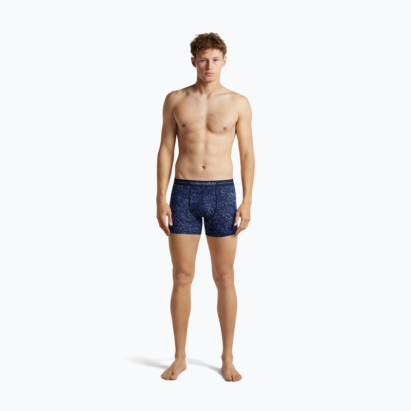 Boxeri termoactivi pentru bărbați Icebreaker Merino 150 Anatomica Moss Bloom midnight navy/aop 3