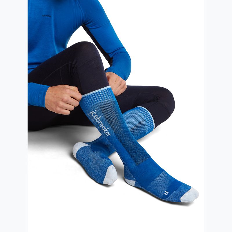 Șosete de schi pentru bărbați Icebreaker Merino Ski+ lazuri/snow/midnavy 4