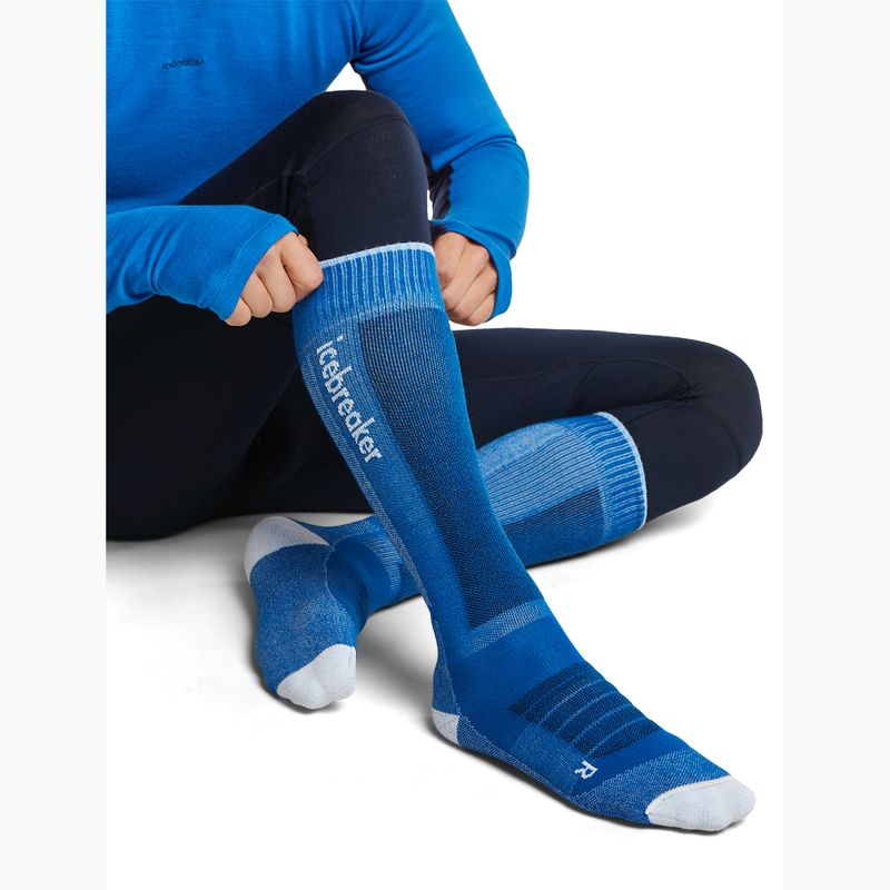 Șosete de schi pentru bărbați icebreaker Merino Ski+ Medium OTC lazuri/snow/midnavy 4