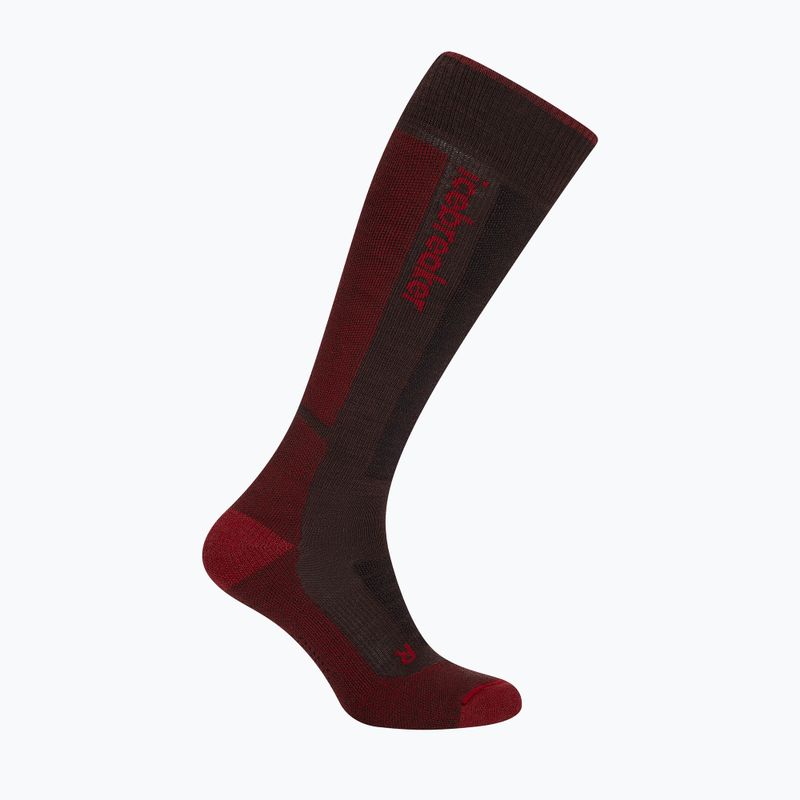 Șosete de schi pentru bărbați icebreaker Merino Ski+ Medium OTC bittersweet/port/black 2