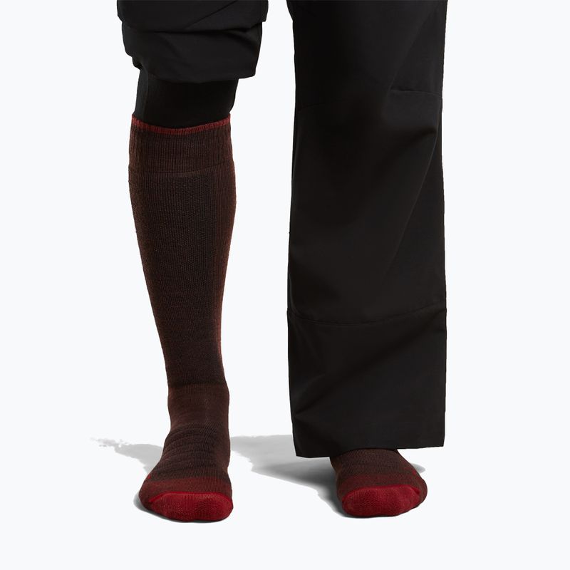Șosete de schi pentru bărbați icebreaker Merino Ski+ Medium OTC bittersweet/port/black 3