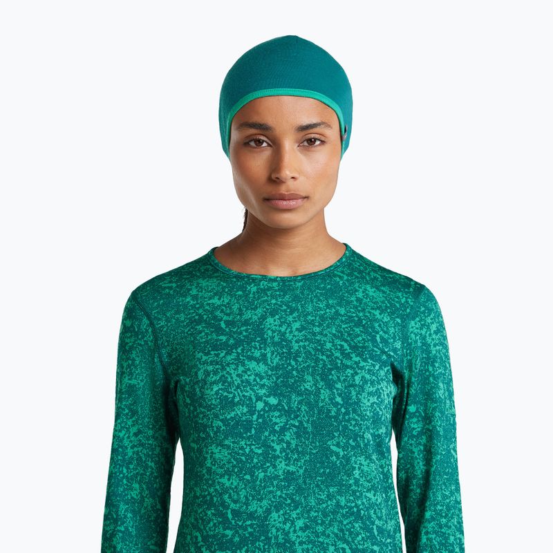 Căciulă icebreaker Merino 200 Oasis Reversible Beanie tidal teal/fresh 9