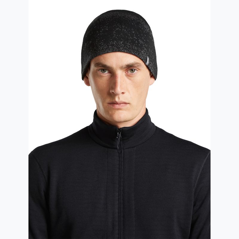 Căciulă icebreaker Merino 260 Oasis Vertex Reversible Beanie Chillwave black/obsidian 5
