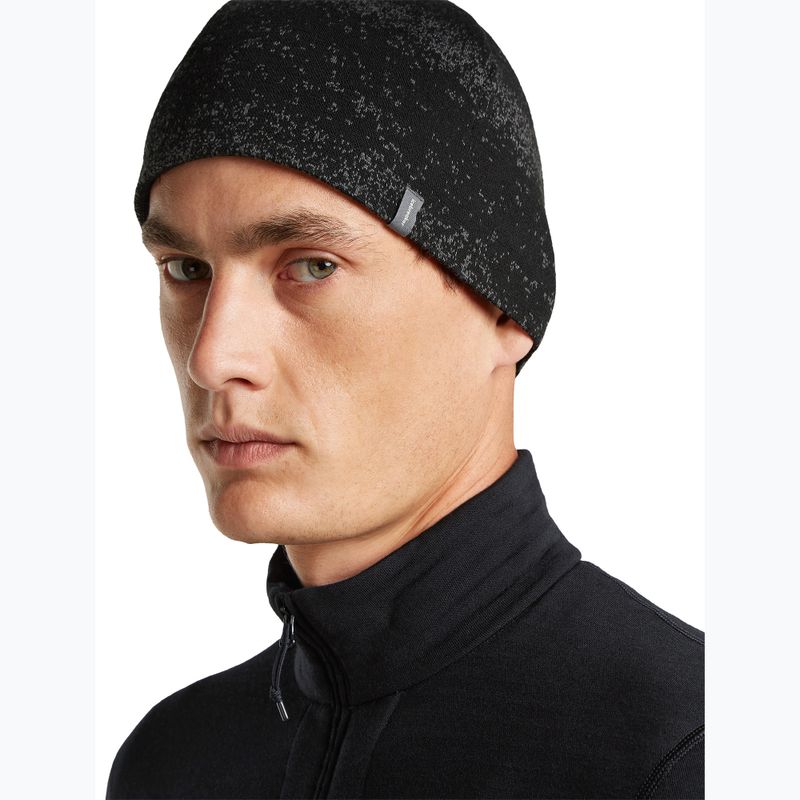 Căciulă icebreaker Merino 260 Oasis Vertex Reversible Beanie Chillwave black/obsidian 6