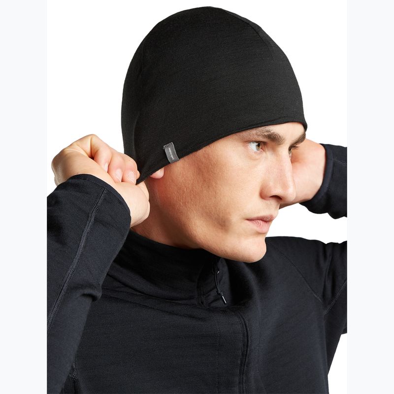 Căciulă icebreaker Merino 260 Oasis Vertex Reversible Beanie Chillwave black/obsidian 8