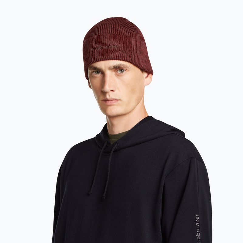 Căciulă de iarnă icebreaker Merino All Day Toque Beanie port/bittersweet 3