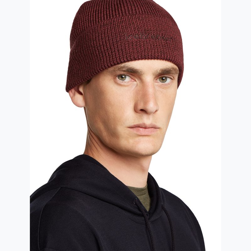 Căciulă de iarnă icebreaker Merino All Day Toque Beanie port/bittersweet 4