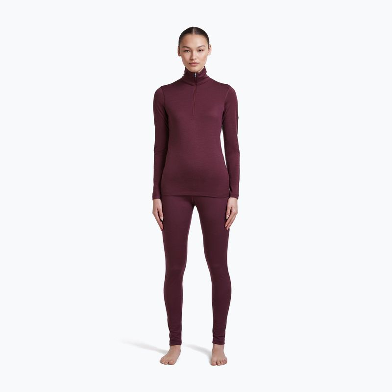 Pantaloni termoactivi pentru femei Icebreaker Merino 200 Oasis High Rise Leggins dark berry 2