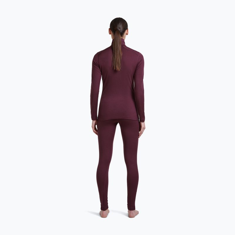 Pantaloni termoactivi pentru femei Icebreaker Merino 200 Oasis High Rise Leggins dark berry 4