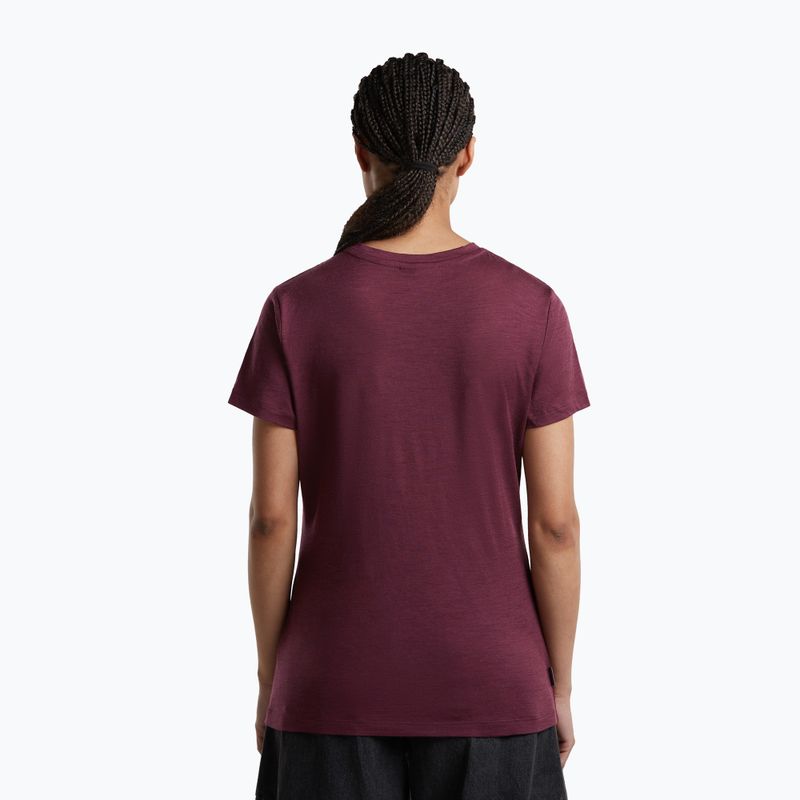 Tricou de trekking pentru femei icebreaker Merino 150 Tech Lite III dark berry 3