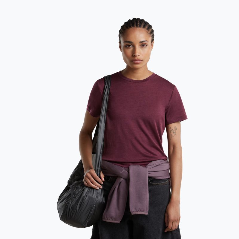 Tricou de trekking pentru femei icebreaker Merino 150 Tech Lite III dark berry 5