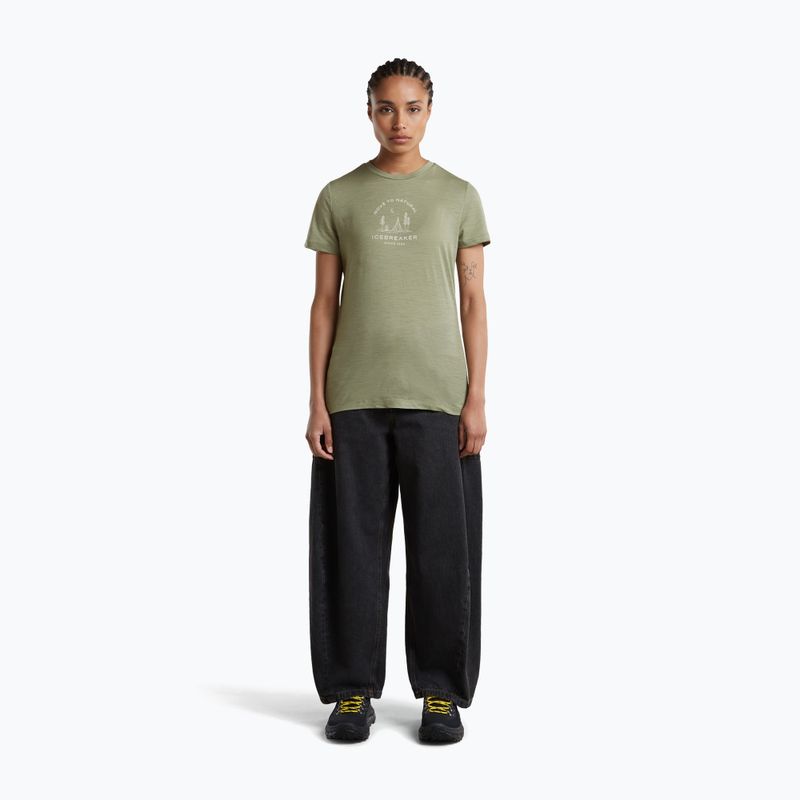 Tricou termoactiv pentru femei Icebreaker Merino 150 Tech Lite Peaceful Pass Lichen 4