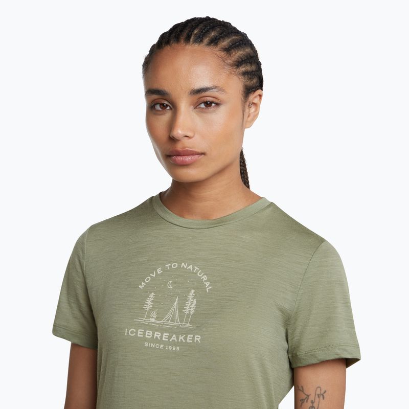 Tricou termoactiv pentru femei Icebreaker Merino 150 Tech Lite Peaceful Pass Lichen 6