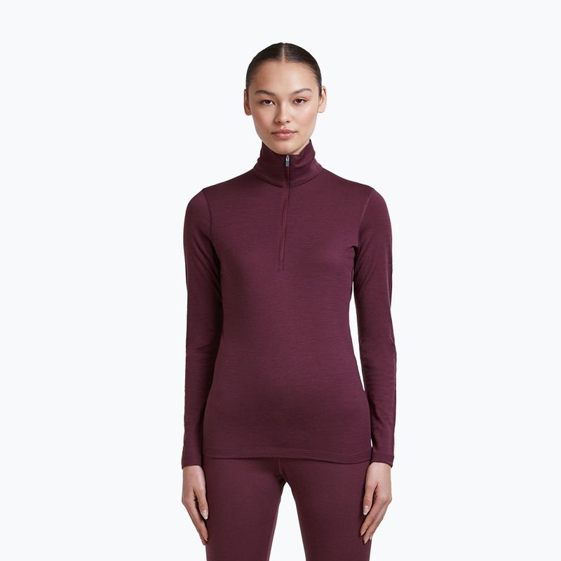 Bluză termoactivă pentru femei Icebreaker 200 Oasis LS Half Zip dark berry