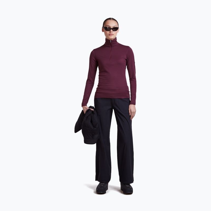 Bluză termoactivă pentru femei Icebreaker 200 Oasis LS Half Zip dark berry 2