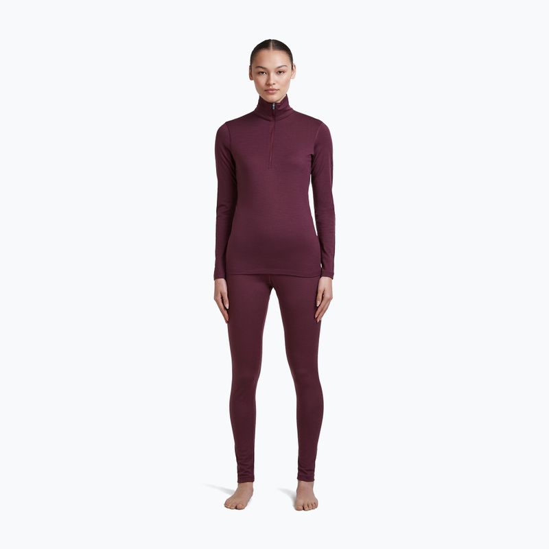 Bluză termoactivă pentru femei Icebreaker 200 Oasis LS Half Zip dark berry 4