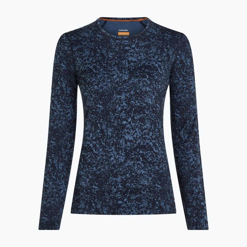 Longsleeve pentru femei icebreaker Merino 200 Oasis Crewe Moss Bloom navy/dawn/aop 7