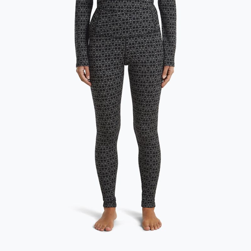 Pantaloni termoactivi pentru femei icebreaker Merino 260 Tech Vertex High Rise black/snow