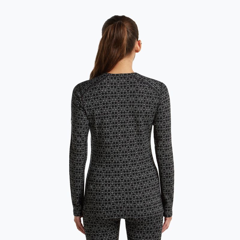 Bluză termoactivă pentru femei Icebreaker Merino 260 Tech Vertex Crewe Black/Snow 3