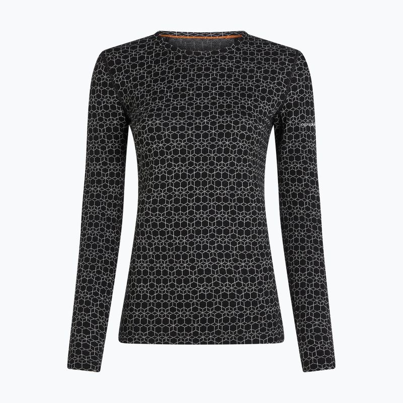 Bluză termoactivă pentru femei Icebreaker Merino 260 Tech Vertex Crewe Black/Snow 5