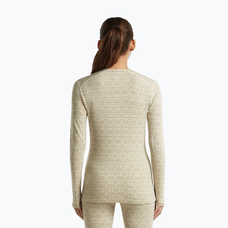 Bluză termoactivă pentru femei Icebreaker Merino 260 Tech Vertex Crewe Undyed/Cumin 3